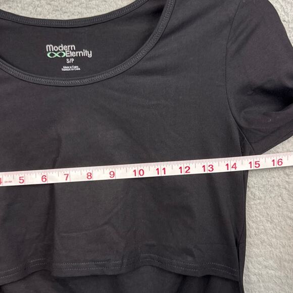 Modern Eternity Maternity Top Long Sleeves Round Neck Nursing Top Size S NWOT - Picture 4 of 10